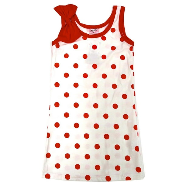 RED & WHITE POLKA DOT DRESS & HAIR BOW FITS 14" W.W & GLITTER GIRLS HANDMADE RED & WHITE POLKA DOT DRESS & HAIR BOW FITS 14" W.W & GLITTER GIRLS HANDMADE